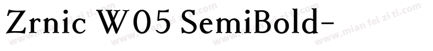 Zrnic W05 SemiBold字体转换